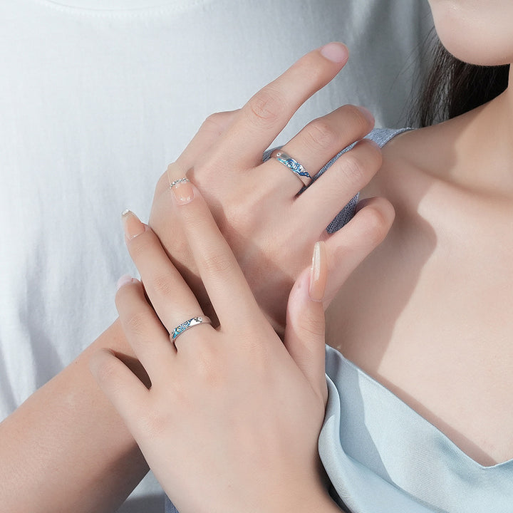 Creative Van Gogh's Starry Sky Couple Ring – Gifts for Couples — 1