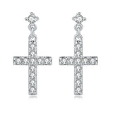 Cross Earrings Real Gold-plated Zircon – Jewelry Gift Ideas — 2