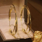 Versatile Exaggerated Double Metal Earrings – Unique Gift Ideas — 4