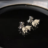 Sterling Silver Needle Paint Linglan Flower Stud – Stylish Gifts — 10