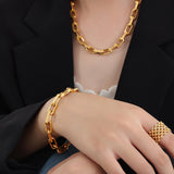 Thick Chain Necklace Bracelet Cuban Link Chain – Jewelry Gift Ideas — 5