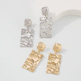 Alloy Pleated Elegant And Simple Earrings Geometric – Small Gift Ideas — 9