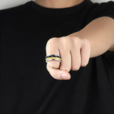 Roman Digital Rotating Titanium Steel Men's Ring – Gifts for Him — 2