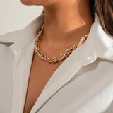 Crossed Artificial Pearl Cross Chain Necklace – Jewelry Gift Ideas — 5