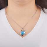 Opal Turtle Necklace Turtle Pendant Clavicle – Jewelry Gift Ideas — 1