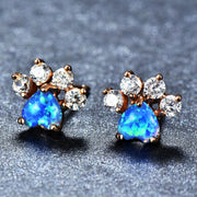 Fashion Cat Footprints Crystal Earrings For Women – Stylish Gifts — 4