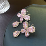 Sweet Light Luxury Rhinestone Zircon Butterfly Water – Practical Gifts — 2