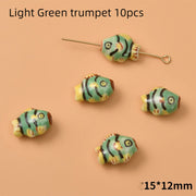 Hand-painted Yellow Small Fish Shape Ceramic – Jewelry Gift Ideas — 18