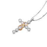 Women's Faith Cross 8 Diamond Pendant Necklace – Jewelry Gift Ideas — 3