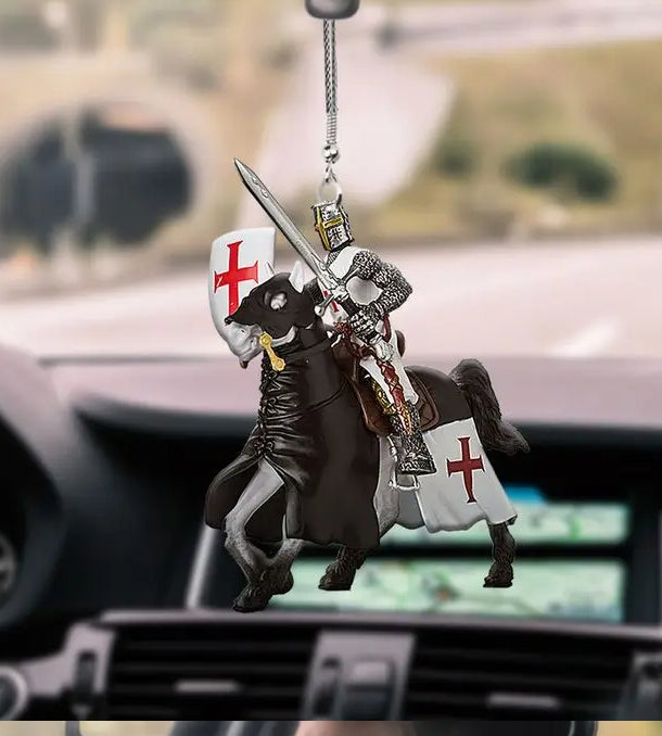 Acrylic Flat Knight Car Pendant Car Interior – Stylish Gifts — 1