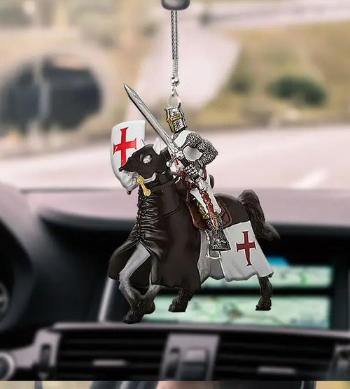 Acrylic Flat Knight Car Pendant Car Interior – Stylish Gifts — 1