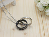 Rhinestone Double Ring Titanium Steel Couple – Jewelry Gift Ideas — 7