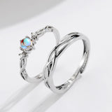 Moonstone Concentric Couples Pair Sterling Silver – Stylish Gifts — 1