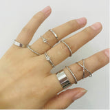 Ring Set Retro Diamonds Winding Knot Set – Practical Gifts — 5