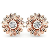European And American Plated 18K Sunflower Earrings – Meaningful Gifts — 4