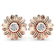 European And American Plated 18K Sunflower Earrings – Meaningful Gifts — 4