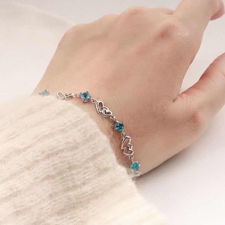 Special Interest Light Luxury Doppel Herz Blue – Jewelry Gift Ideas — 1
