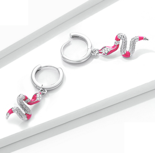 Silver Charm Platinum Plated Exquisite Spirit Snake – Birthday Gifts — 1