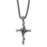Thorn Rose Cross Necklace Men's Trendy – Jewelry Gift Ideas — 8