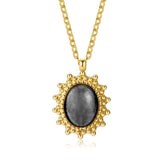 French Vintage Necklace Natural Stone Pendant – Jewelry Gift Ideas — 5