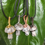 Natural Crystal Mushroom Pendant Necklace – Jewelry Gift Ideas — 7