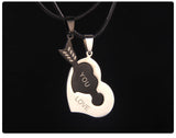 Cute Heart Couple Necklace With One Arrow LOVEYOU – Jewelry Gift Ideas — 17