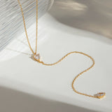 18K Gold Stainless Steel White Drop-shaped – Jewelry Gift Ideas — 1