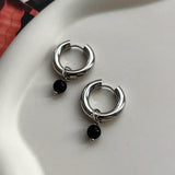 Donut Acrylic Black Beads Ear Clip Women – Gifts for Her — 6