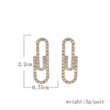 Mini Paperclip Stud Earrings With Diamonds – Small Gift Ideas — 2