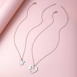 Romantic Heart Puzzle Pendant Couple Necklace – Jewelry Gift Ideas — 5