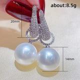 Exquisite Two Wearing Pearl Zircon Earrings – Birthday Gifts — 4