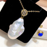 Natural Freshwater Pearl Pendant Baroque Shaped – Jewelry Gift Ideas — 3