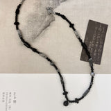 Ink Beaded Black Agate Pendant Necklace – Jewelry Gift Ideas — 5