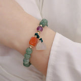 Korean Version Chalcedony Lotus Shaped Bracelet – Jewelry Gift Ideas — 3
