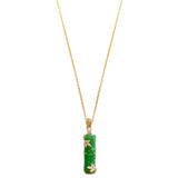 Fashion Jade Inlaid Bamboo Knot Necklace – Jewelry Gift Ideas — 3
