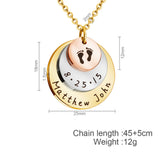 Disc Birth Brand Series Necklace Handprint – Jewelry Gift Ideas — 4
