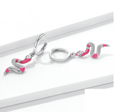 Silver Charm Platinum Plated Exquisite Spirit Snake – Birthday Gifts — 4