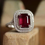 Ring Jewelry Opening Black Gold Garnet Heart – Jewelry Gift Ideas — 4