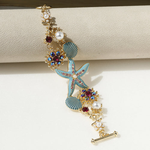 Beach Ocean Starfish Shanhu Bracelet Rhinestone – Jewelry Gift Ideas — 2