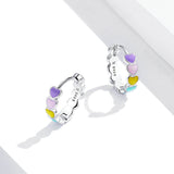 Korean Wind Rainbow Love Silver Earrings – Gifts for Couples — 2