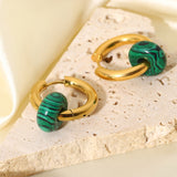 Turquoise Earrings Irregular Pearl Earrings Stone – Practical Gifts — 11