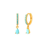 Water Drop Earrings Women's 925 Silver Turquoise – Gifts for Her — 5
