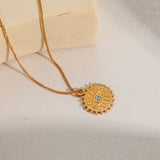 Women's Round Pendant Sweater Chain Necklace – Jewelry Gift Ideas — 4