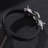 Viking Titanium Steel Wolf Head Handmade Leather – Jewelry Gift Ideas — 4
