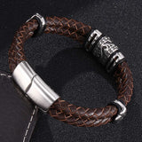 Stainless Steel Braided Leather Bracelet Metal – Stylish Gifts — 5