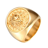 Cast Wind Lion Head Men's Titanium Ateel Ring Ring – Gifts for Him — 1