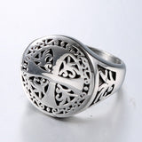 Vintage Punk Men's Creative Stainless Steel Cross Ring – Gifts for Him — 3