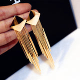 Popular Geometric Diamond Tassel Earrings – Special Occasion Gifts — 4