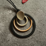 Women's Simple Circle Pendant Long Necklace – Jewelry Gift Ideas — 1