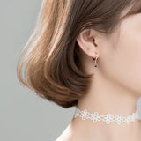 Simple Single Diamond Sweet Wind Short Earrings – Meaningful Gifts — 2